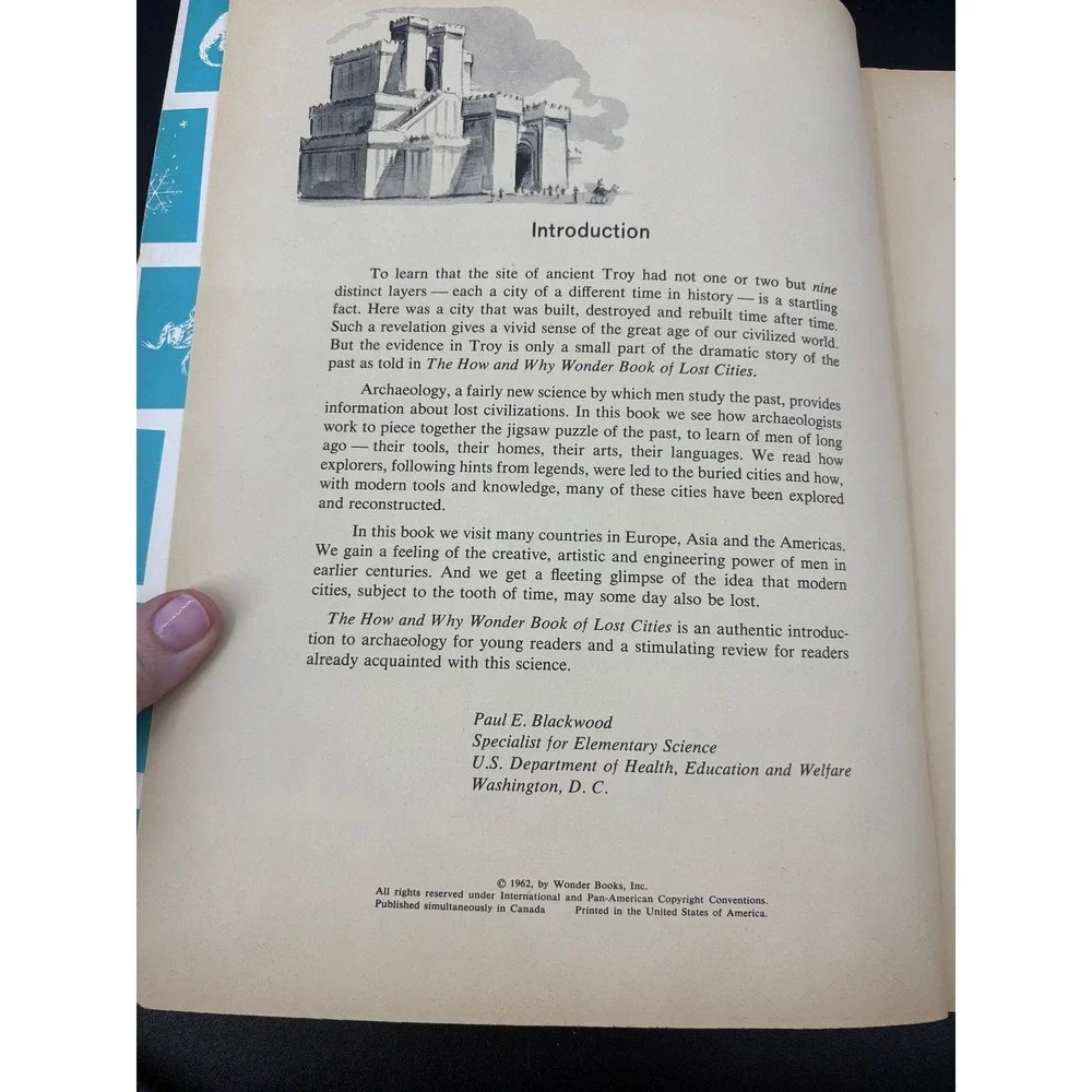 Vintage 1962 How and Why Wonder Book of Lost Cities Softcover Irving Robbin 5029